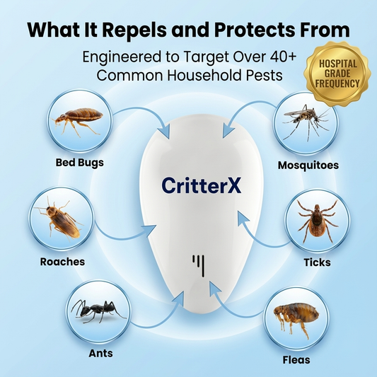 CritterX™ 2025 Advanced Pest Repeller - Eliminate Pests Permanently