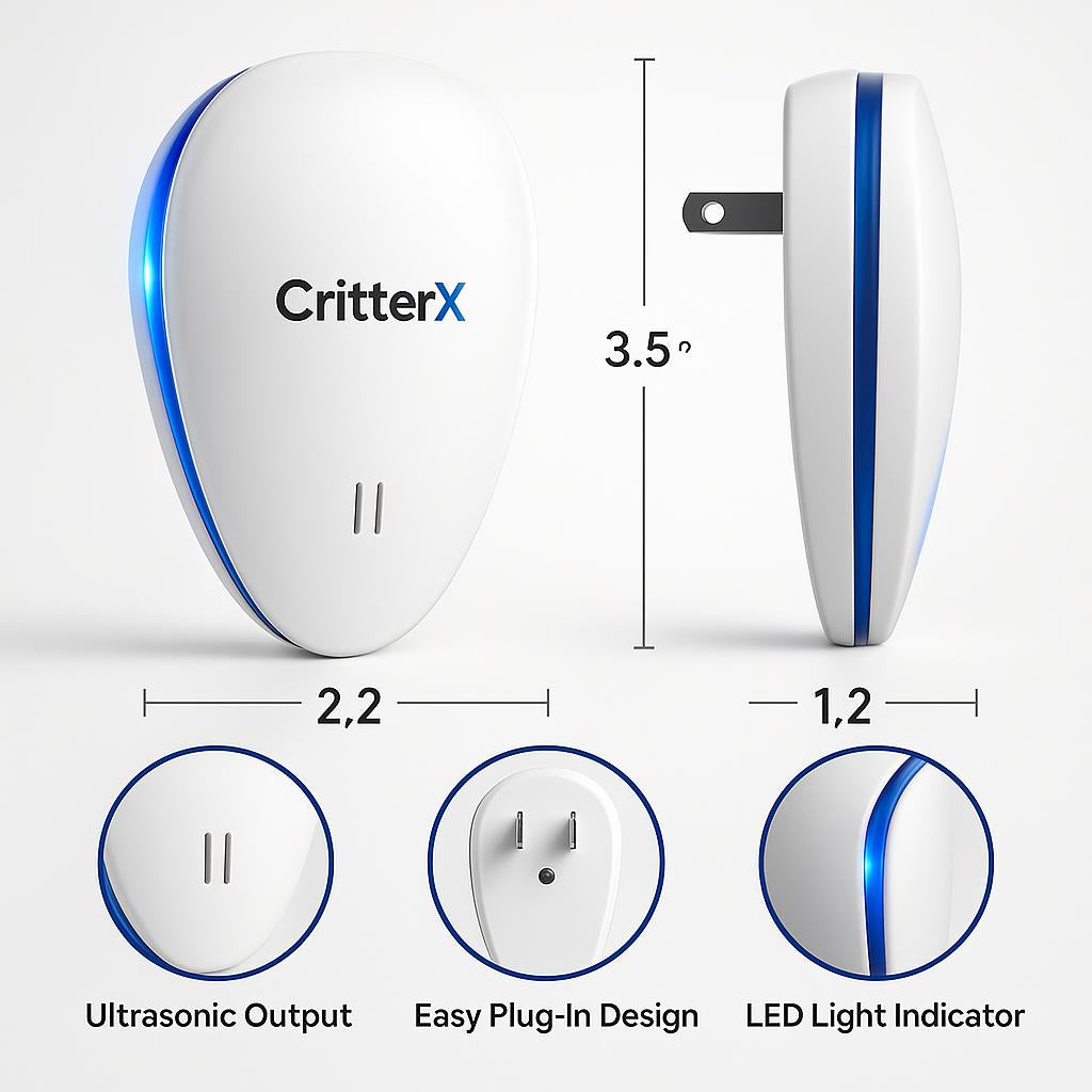 CritterX™ 2025 Advanced Pest Repeller - Eliminate Pests Permanently